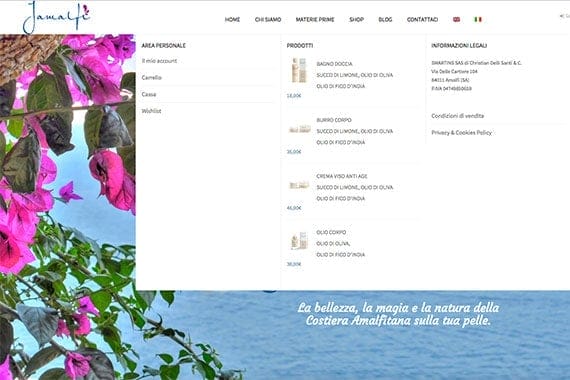 jamalfi.bio Website Ecommerce